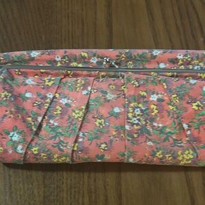 Vibrant Orange and Yellow Floral Clutch/Cotton